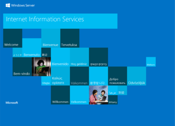 azure virtual machine iis page