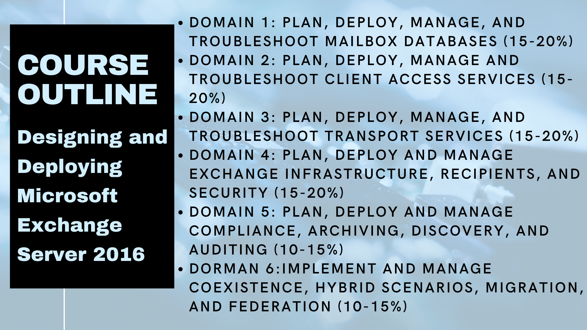 Microsoft 70-345 course outline