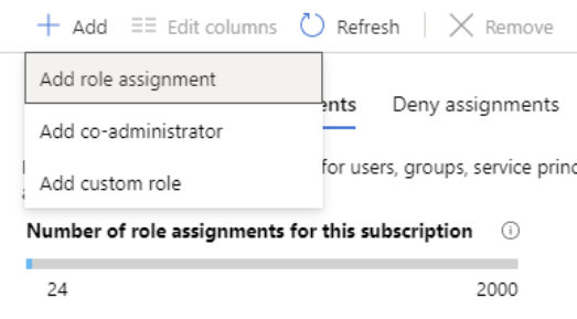 adding role assignments