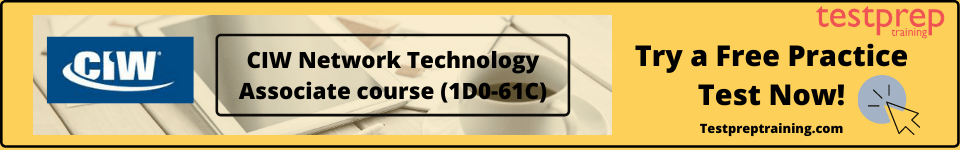 CIW Network Technology Associate course (1D0-61C) free practice test