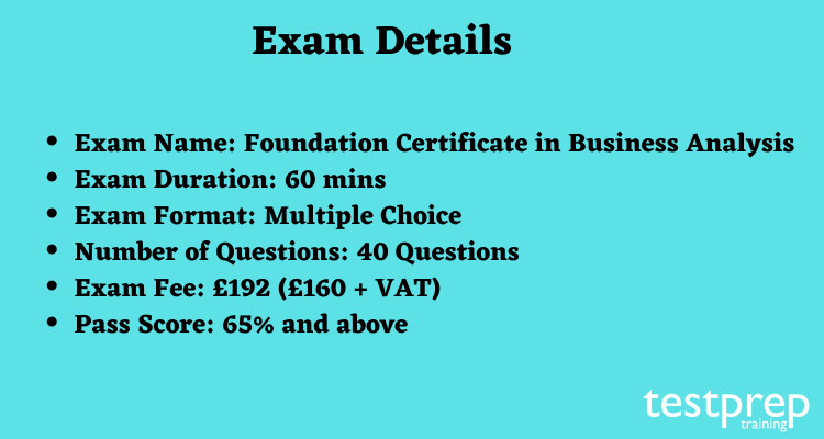 Foundation Certificate in Business Analysis exam details