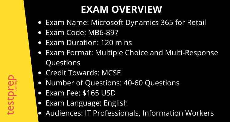 Microsoft Dynamics 365 for Retail (MB6-897) EXAM OVERVIEW