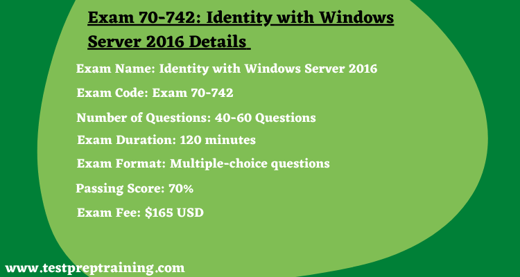 Exam 70-742: Identity with Windows Server 2016 details