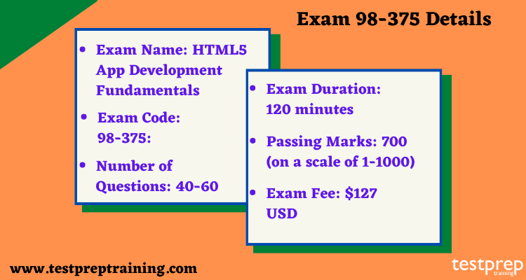 Exam 98-375: HTML5 App Development Fundamentals details 