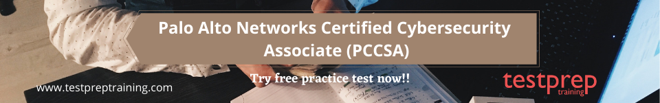 Palo Alto Networks Certified Cybersecurity Associate (PCCSA) free test papers