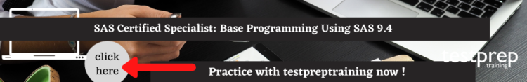 SAS Certified Specialist: Base Programming Using SAS 9.4 free practice test