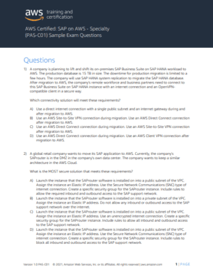 PAS-C01 Valid Mock Test