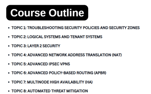 Security, Professional (JNCIP-SEC) topics