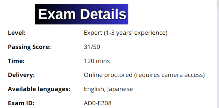 Adobe Analytics Business Practitioner Expert (AD0-E208) details