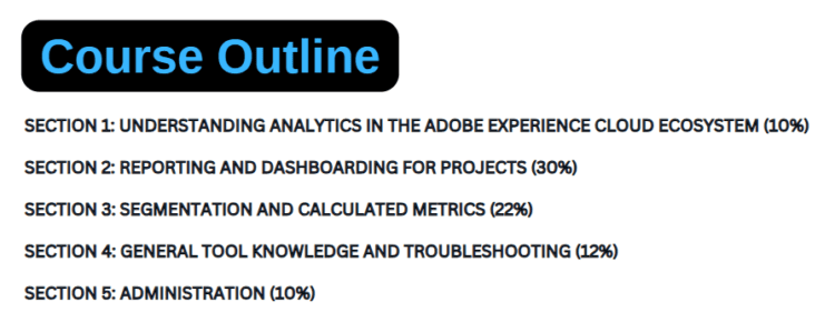 Adobe Analytics Business Practitioner Expert topics