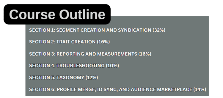 Adobe Audience Manager Business Practitioner Professional (AD0-E458) topics